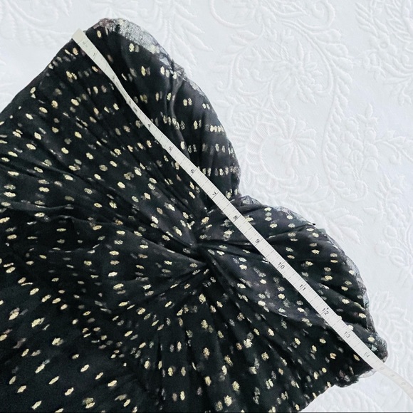 NWT Lulus Destined for Dancing Black Polka Dot Mesh Strapless Mini Dress Small - Picture 6 of 8